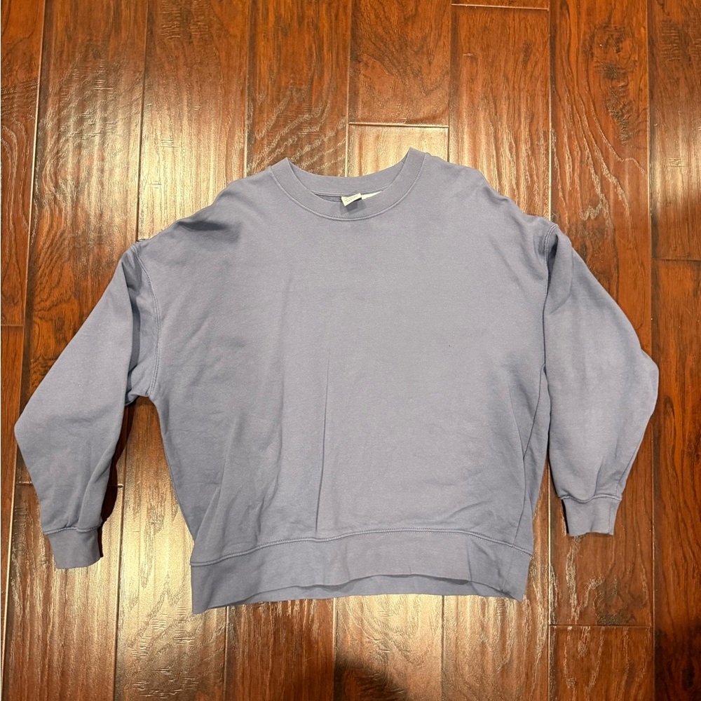 Zara Casual Purple Sweatshirt Large